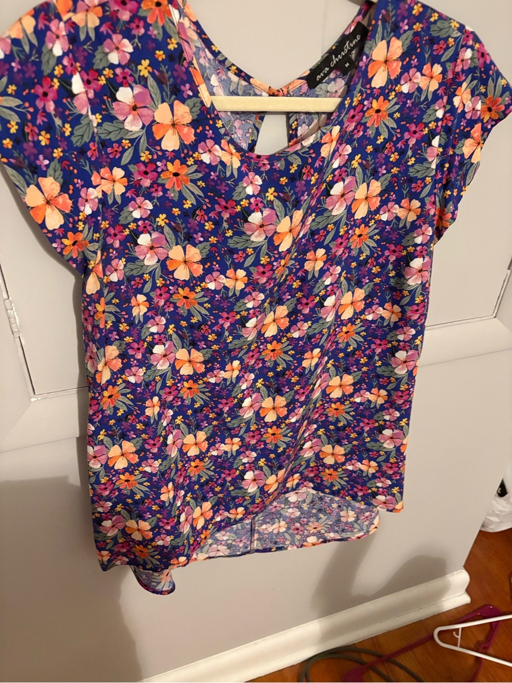 Floral Short-Sleeve Blouse